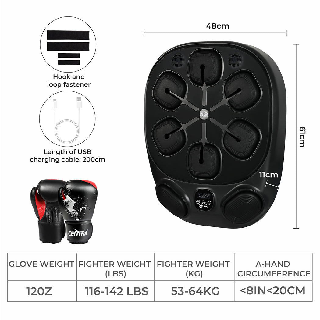 Centra Smart Music Boxing Machine With 12OZ Boxing Glove-2065254245220880386