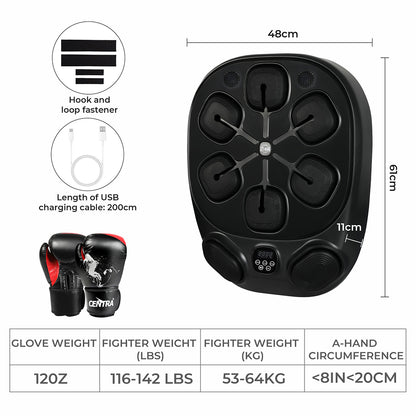 Centra Smart Music Boxing Machine With 12OZ Boxing Glove-2065254245220880386