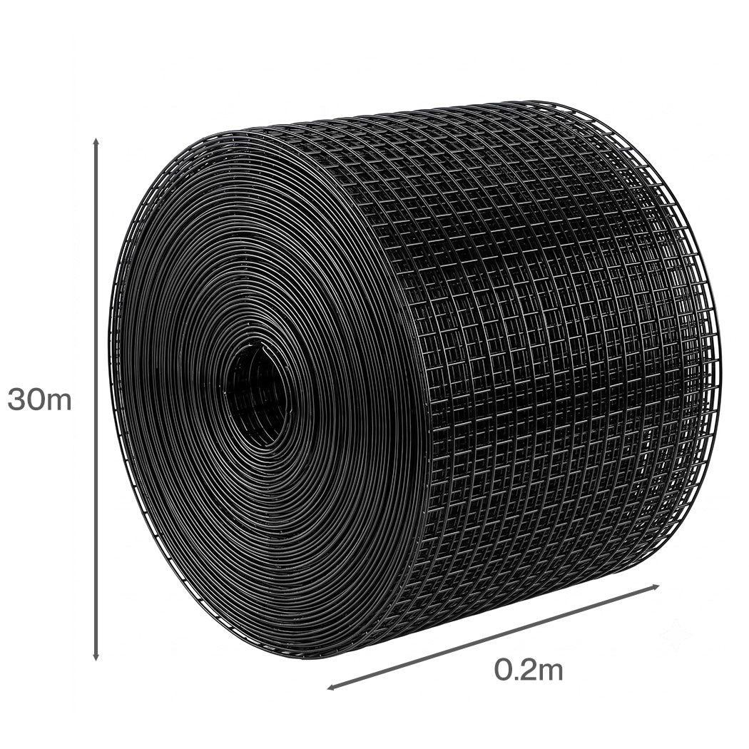 Mountview Solar Panel Bird Mesh PVC Coated 30m Roof Guard for Pigeons Black-2100035035158679554