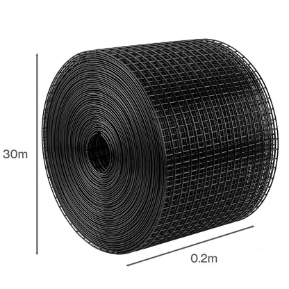 Mountview Solar Panel Bird Mesh PVC Coated 30m Roof Guard for Pigeons Black-2100035035158679554