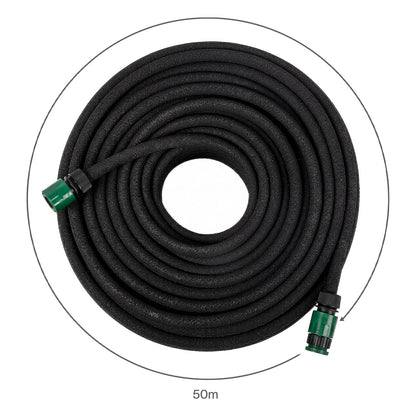 Traderight Soaker Hose 50M Deep Root Watering Even Flow for Garden Beds Black-2100035033468375042