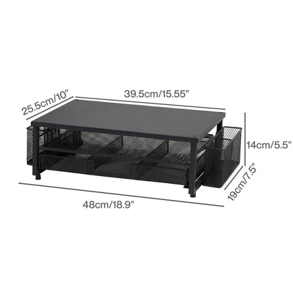 Levede Monitor Stand Riser Metal Computer Desk Organizer Shelf Drawer Pen Holder-2072893559228469250
