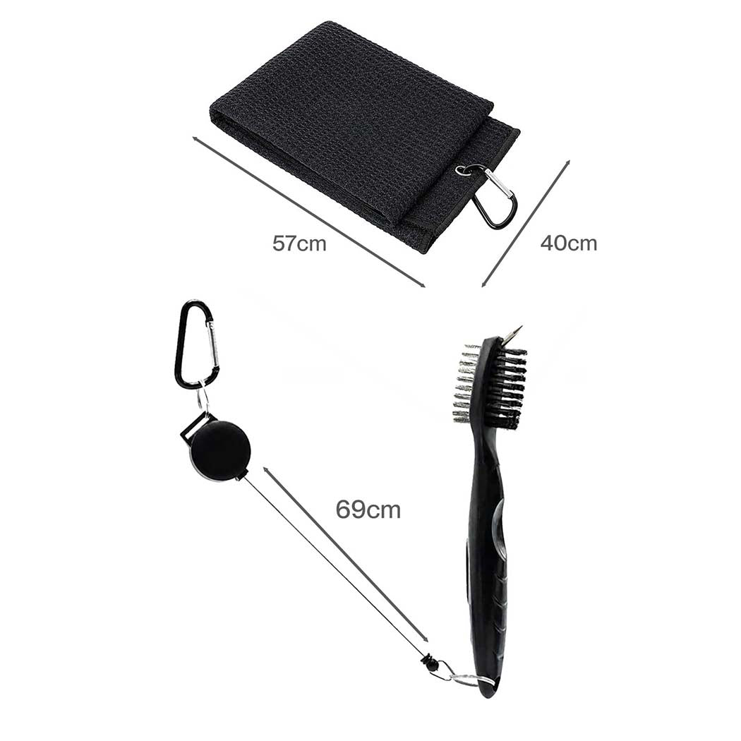 Centra Golf Essentials Kit Must Accessories Set 11Pc Golf Gifts for Men Black-2109799599982710787