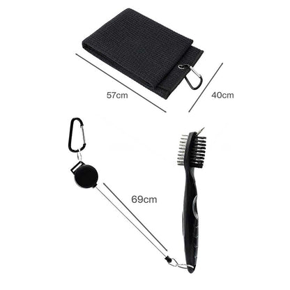 Centra Golf Essentials Kit Must Accessories Set 11Pc Golf Gifts for Men Black-2109799599982710787
