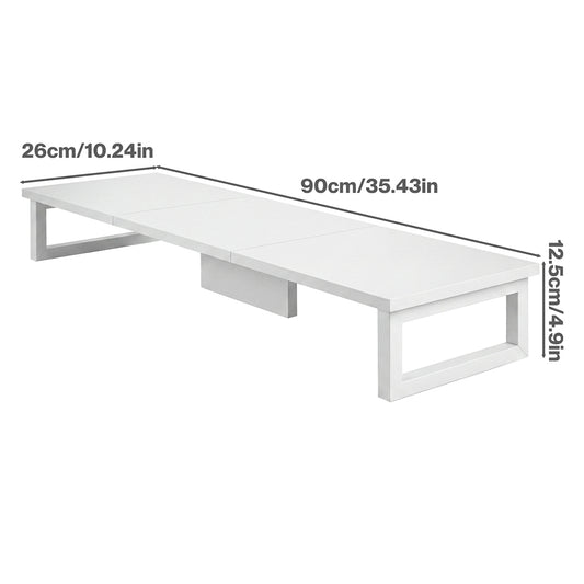 Levede Dual Monitor Stand Riser Desk Laptop Computer Organizer Laptop Shelf 90cm-2072893559849226242