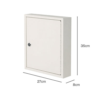 Levede Key Safe Cabinet 42-Key Wall Mount Steel Lock Box White-2100035001302257666