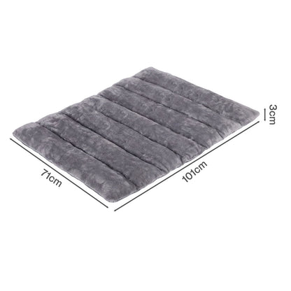 PaWz Dog Bed Large Plush Mat Water Resistant Base for Camping Car Boot Grey-2109799598460178435
