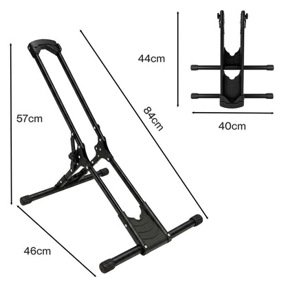 Monvelo Bike Stand Floor Storage Rack Foldable Carbon Steel for 16-29 Inch Black-2109799599093518338