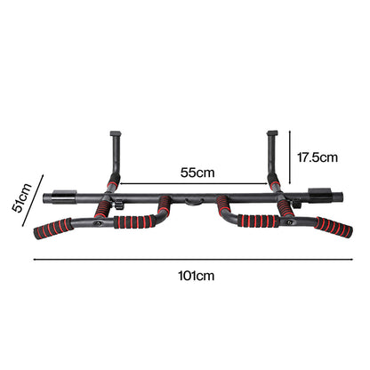 Centra Pull Up Bar Doorway No Drill 200kg Heavy Duty Carbon Steel for Home Black-2109799599676526595