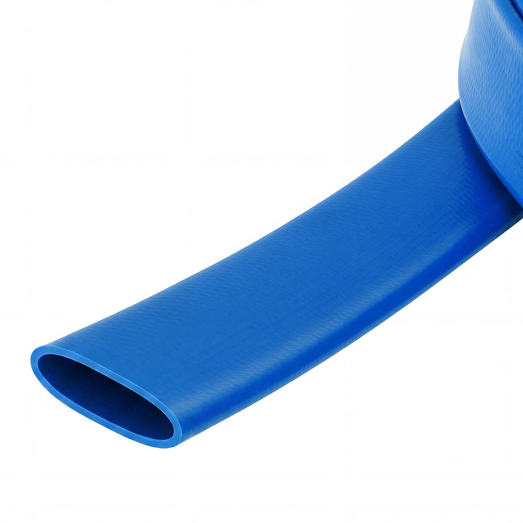 Traderight Hose Pipe 2.54cm Reinforced PVC 20m for Home Pool Drainage Pump Blue-2100035033275437059