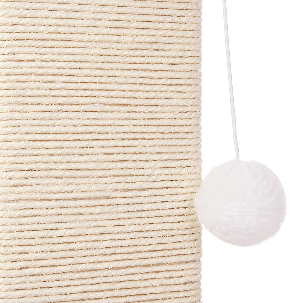 PaWz Cat Scratching Post 83cm Tall Sisal with Stable Base for Large Adults White-2109799598980272132
