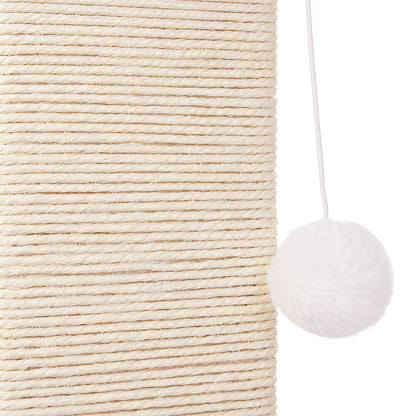 PaWz Cat Scratching Post 83cm Tall Sisal with Stable Base for Large Adults White-2109799598980272132