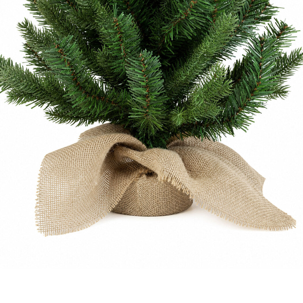 Santaco Christmas Tree 63cm Mini Xmas Tree 75 PVC Branches PVC Burlap Green-2100035037390049283