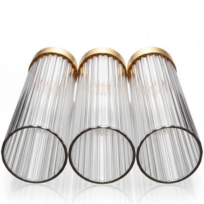 Levede Candle Holder 3Pc Removable Windproof Glass Shade Metal  Gold-2100034938635161603