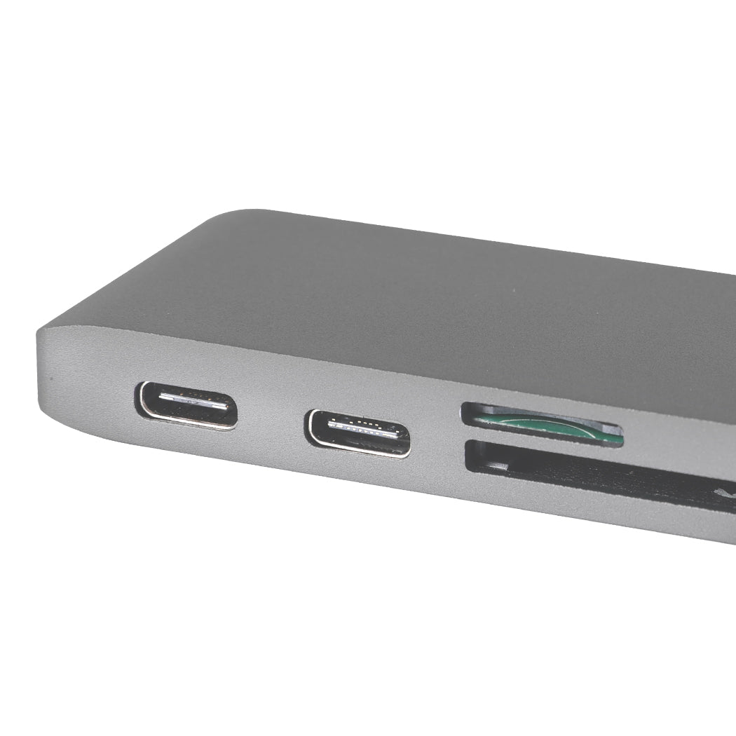 USB 3.0 Type-C HUB 6 Port Powered Adapter Grey-2065254514168041475