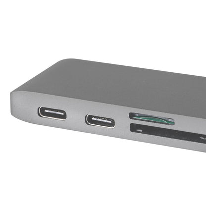USB 3.0 Type-C HUB 6 Port Powered Adapter Grey-2065254514168041475