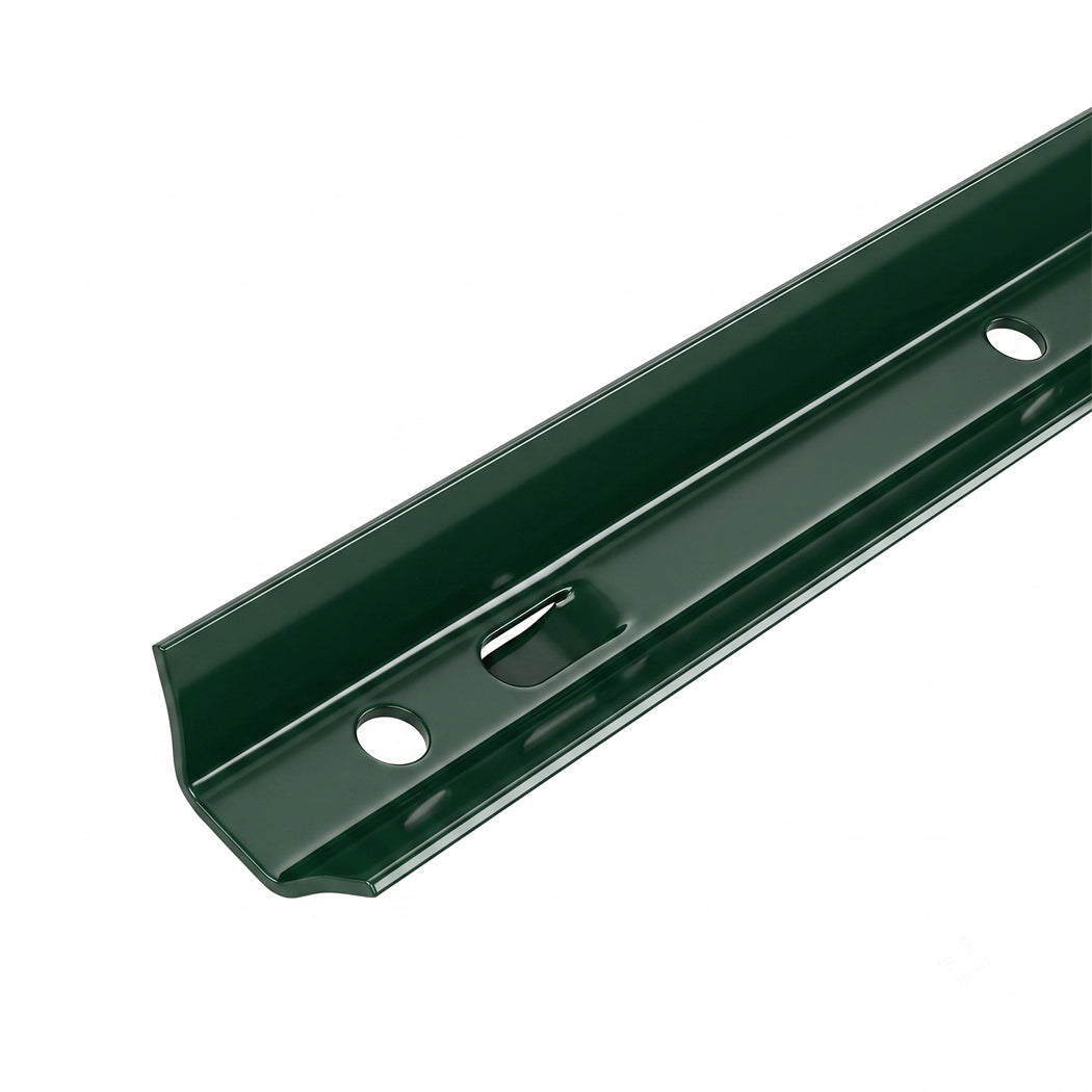 Metal Fence Posts 4Ft 10Pc Set U Shape Powder Coated for Garden Boundary Green-2100035034621808643
