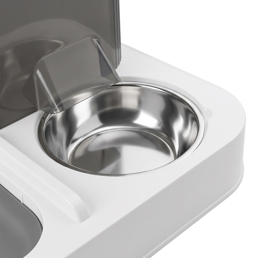 PaWz Automatic Cat Feeder Gravity Food and Water Dispenser for Home Travel White-2109799598678282244