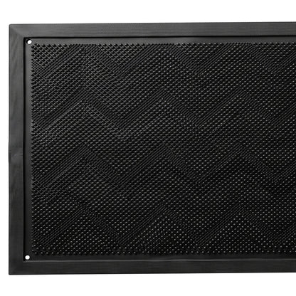 Marlow Front Door Mat TPE Non Slip Low Profile with Drainage Holes Black-2109799592118390788
