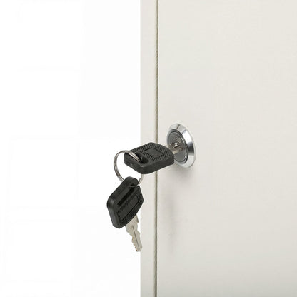 Levede Key Safe Cabinet 42-Key Wall Mount Steel Lock Box White-2100035001302257667