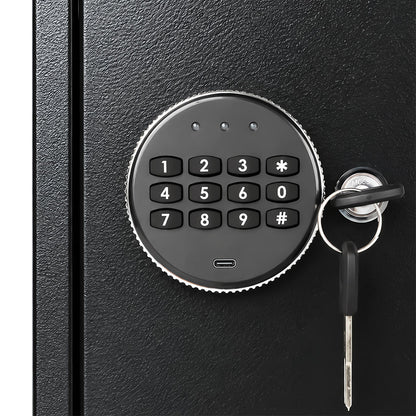 Levede Key Safe Lock Box Large 67 Hook Carbon Steel Cabinet With LED Black-2109799599399702532