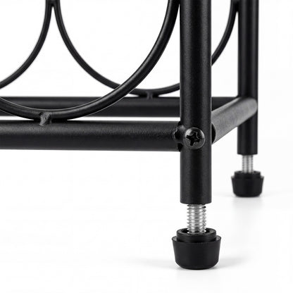 Levede 23 Bottle Wine Rack Kitchen Home Floor Storage Organiser Metal Black-2100035036840595459