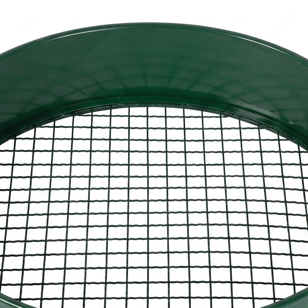 Garden Sieve Soil Sifter Set Metal 4 Mesh Inserts Shovel Hoe for Pots Green-2100035035536166916