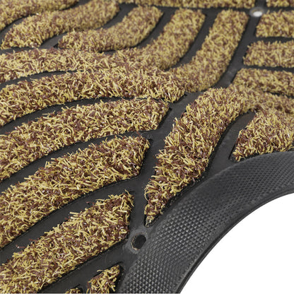Marlow Front Door Mat 60x90cm Thickened Non Slip Grass Scrape Garden Brown-2109799593305378821