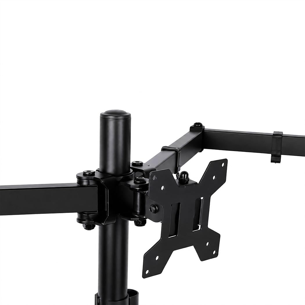 Levede Triple Monitor Arm Stand 10-27" Screens Desk Mount Adjustable Arms Black-2109799600502804485