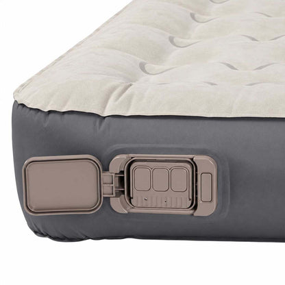 DreamZ Inflatable Mattress TPU Air Bed with Pillow Pump Camping Double Grey-2109799596723736581