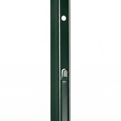 Metal Fence Posts 4Ft 10Pc Set U Shape Powder Coated for Garden Boundary Green-2100035034621808644