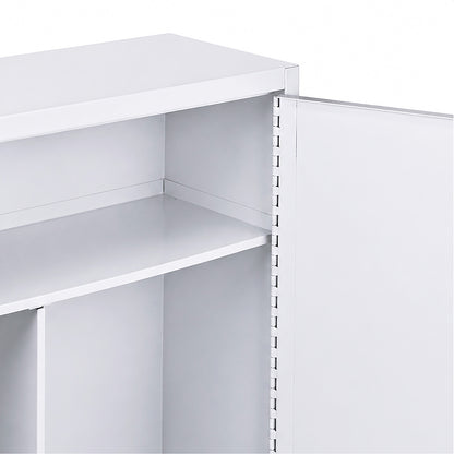 Levede Medicine Storage Box Lockable 3-Tier Wall Cabinet Alloy Steel White-2100035001486807044