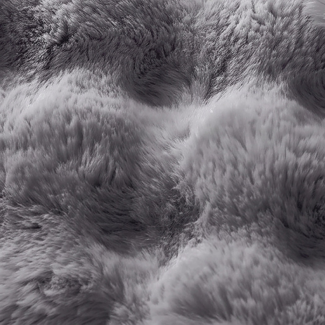 DreamZ Throw Blanket Fluffy Bubble Sofa Blanket Washable 150x200cm Gray-2109799587701788677