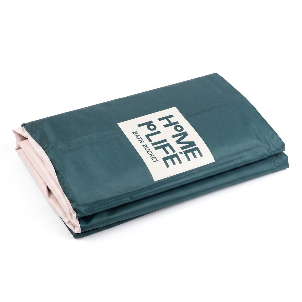 Levede Bathtub Portable Foldable 320L 80 x 80cm Soaking Bath for Home Green-2109799584899993605