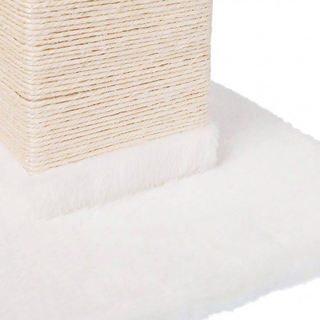 PaWz Cat Scratching Post 83cm Tall Sisal with Stable Base for Large Adults White-2109799598980272133