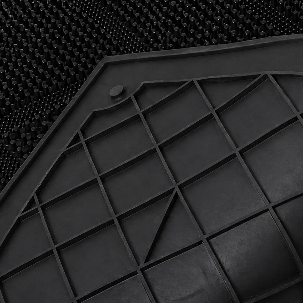 Marlow Front Door Mat TPE Non Slip Low Profile with Drainage Holes Black-2109799592118390790
