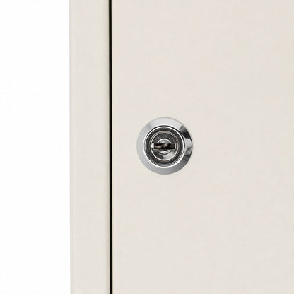 Levede Key Safe Cabinet 42-Key Wall Mount Steel Lock Box White-2100035001302257669