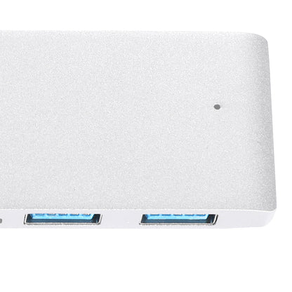 USB 3.0 Type-C HUB 6 Port Powered Adapter Silver-2065254514335813637
