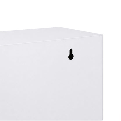 Levede Medicine Storage Box Lockable 3-Tier Wall Cabinet Alloy Steel White-2100035001486807045