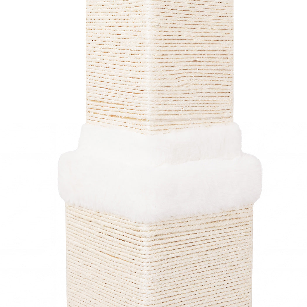 PaWz Cat Scratching Post 83cm Tall Sisal with Stable Base for Large Adults White-2109799598980272134