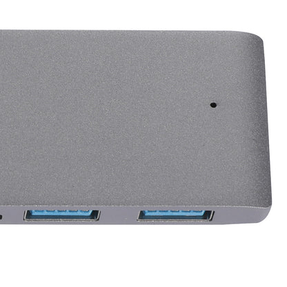 USB 3.0 Type-C HUB 6 Port Powered Adapter Grey-2065254514168041477