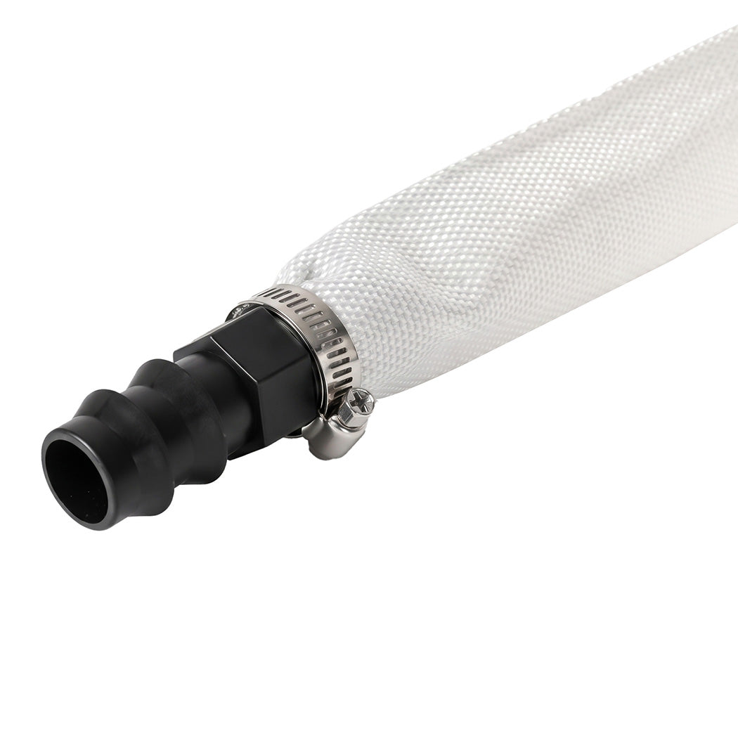 Traderight Hose Pipe Heavy 20m x 25mm Layflat PVC Pump Drainage with Clips White-2109799600821571590