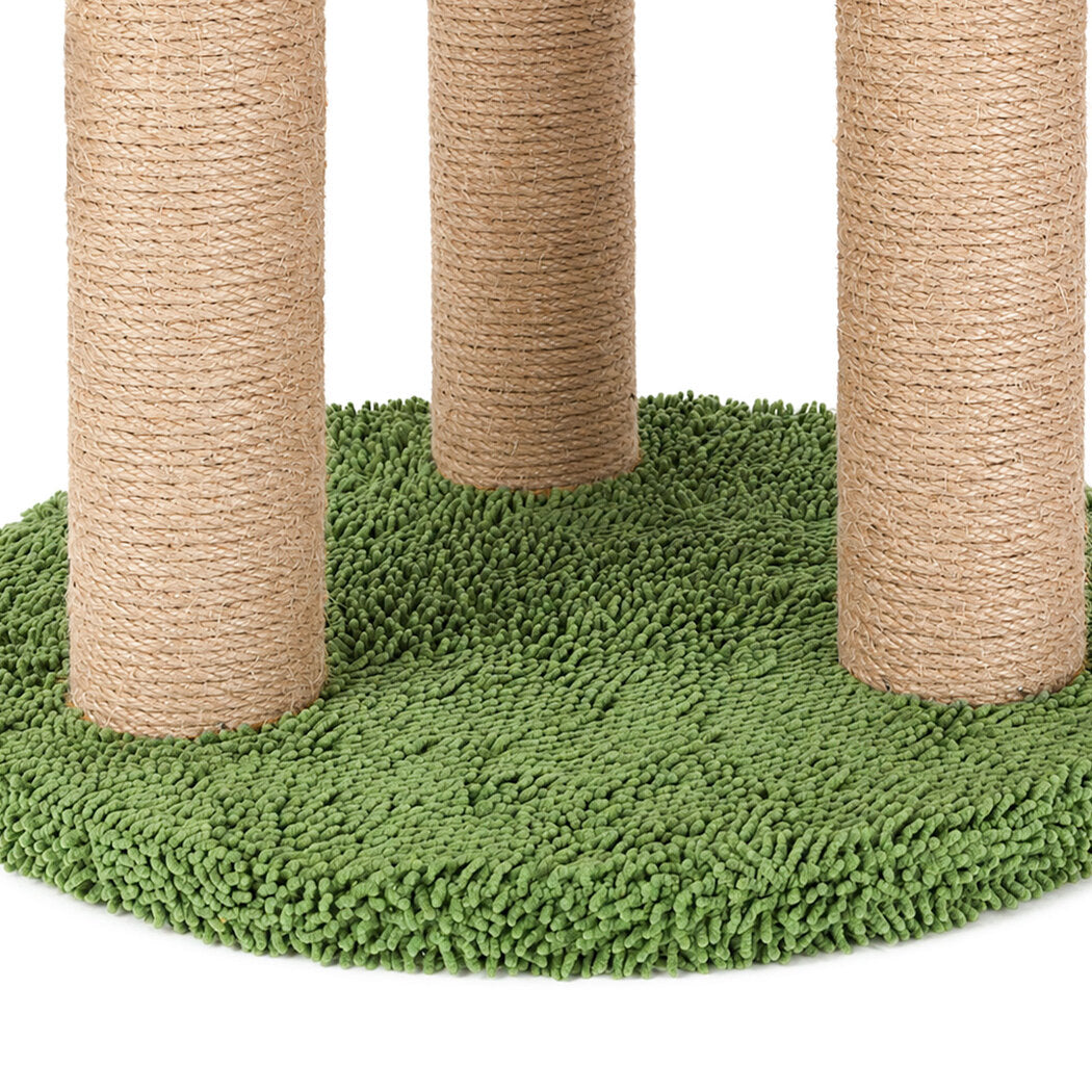 PaWz Cat Scratching Post 3 Heights Sisal Balls for Indoor Kitten Adult Green-2109799598560841734
