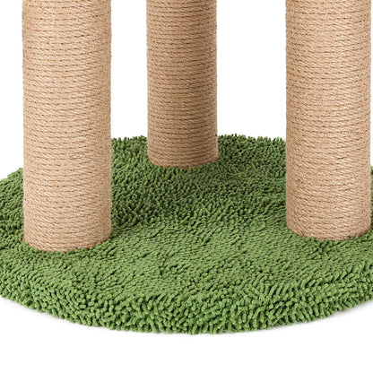 PaWz Cat Scratching Post 3 Heights Sisal Balls for Indoor Kitten Adult Green-2109799598560841734
