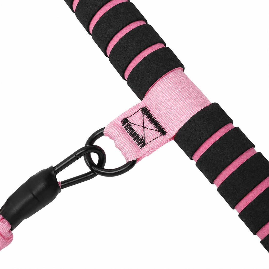 Centra Resistance Bands Set Foot Pedal 3 Tube Adjustable for Home Workout Pink-2100035025125904389