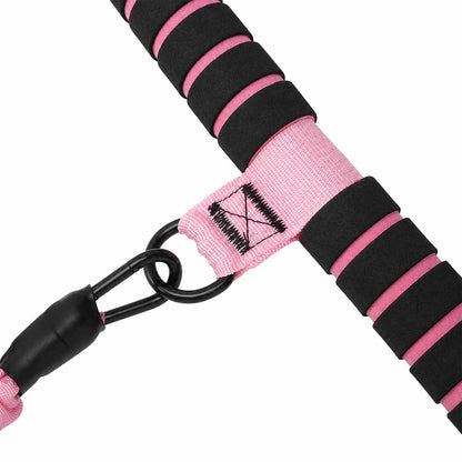 Centra Resistance Bands Set Foot Pedal 3 Tube Adjustable for Home Workout Pink-2100035025125904389