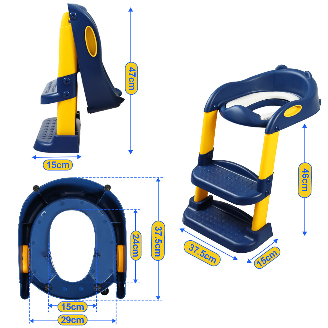 BoPeep Kids Toilet Ladder Blue-2006733051870187522