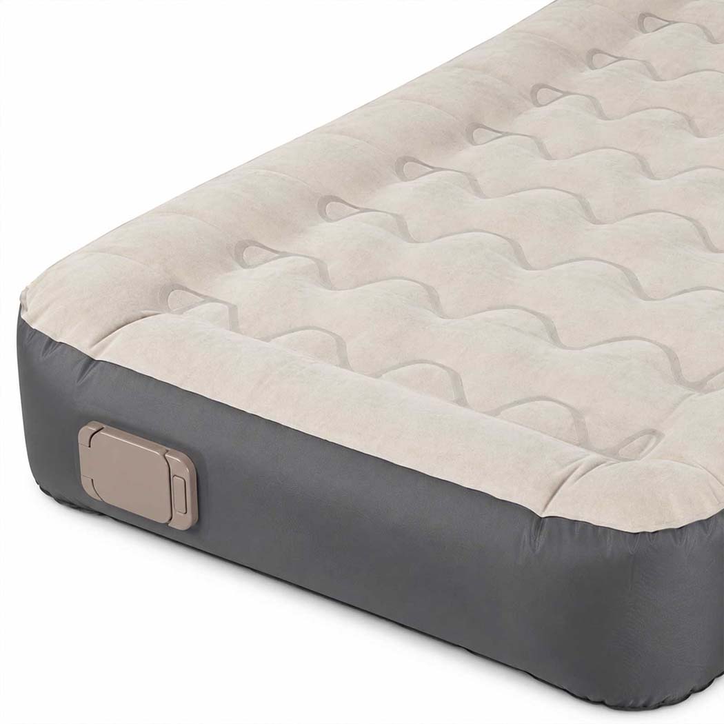 DreamZ Inflatable Mattress TPU Air Bed with Pillow Pump Camping Single Grey-2109799596824399876