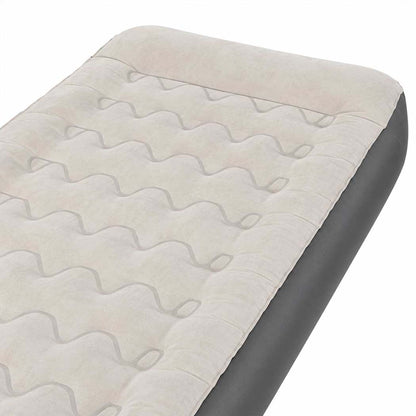 DreamZ Inflatable Mattress TPU Air Bed with Pillow Pump Camping Single Grey-2109799596824399878