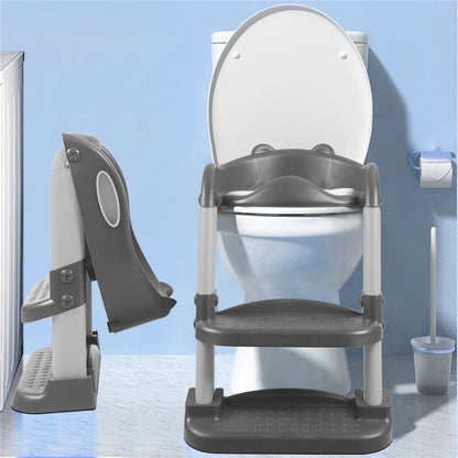 BoPeep Kids Toilet Ladder Grey-2006733052058931207